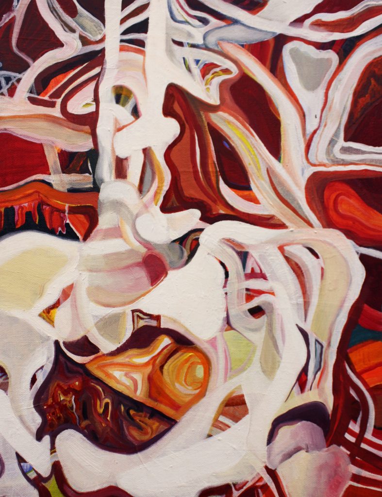 Pelvic Networks, Oil on Canvas, 12in x 9in (SOLD)