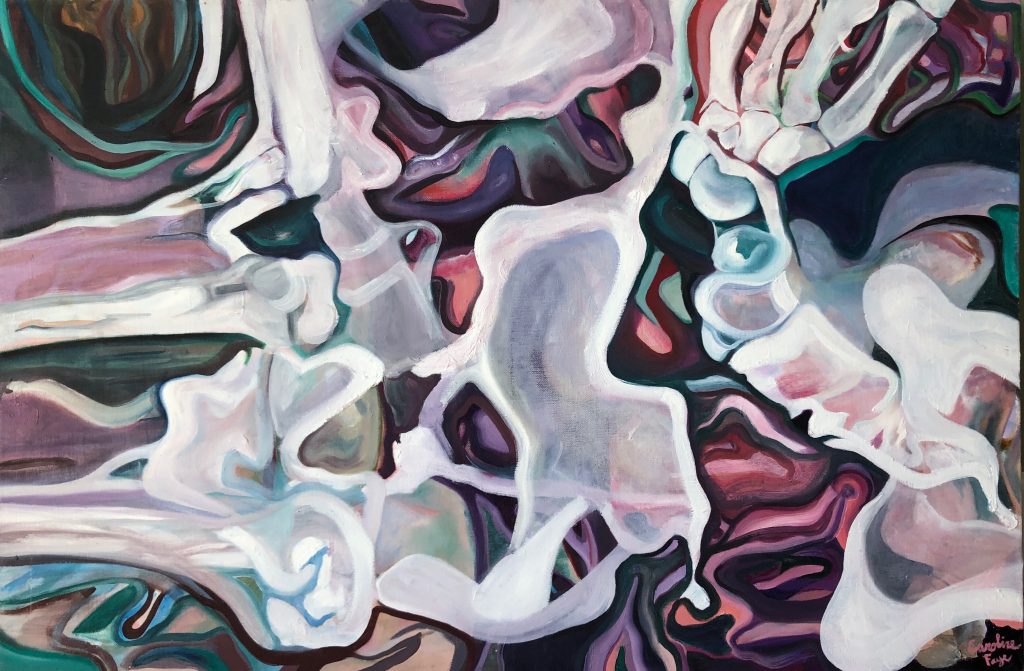 Bone Veils, Oil on Canvas, 24in x 36i