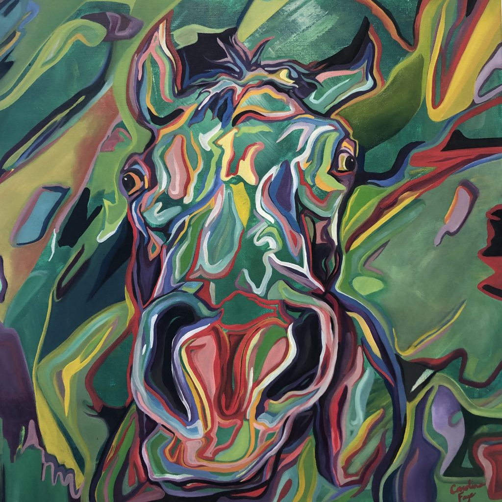 Horse in Color, Oil on Canvas, 18in x 18in (SOLD)